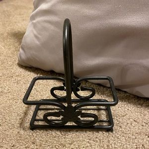 Longaberger wrought iron salt & pepper holder